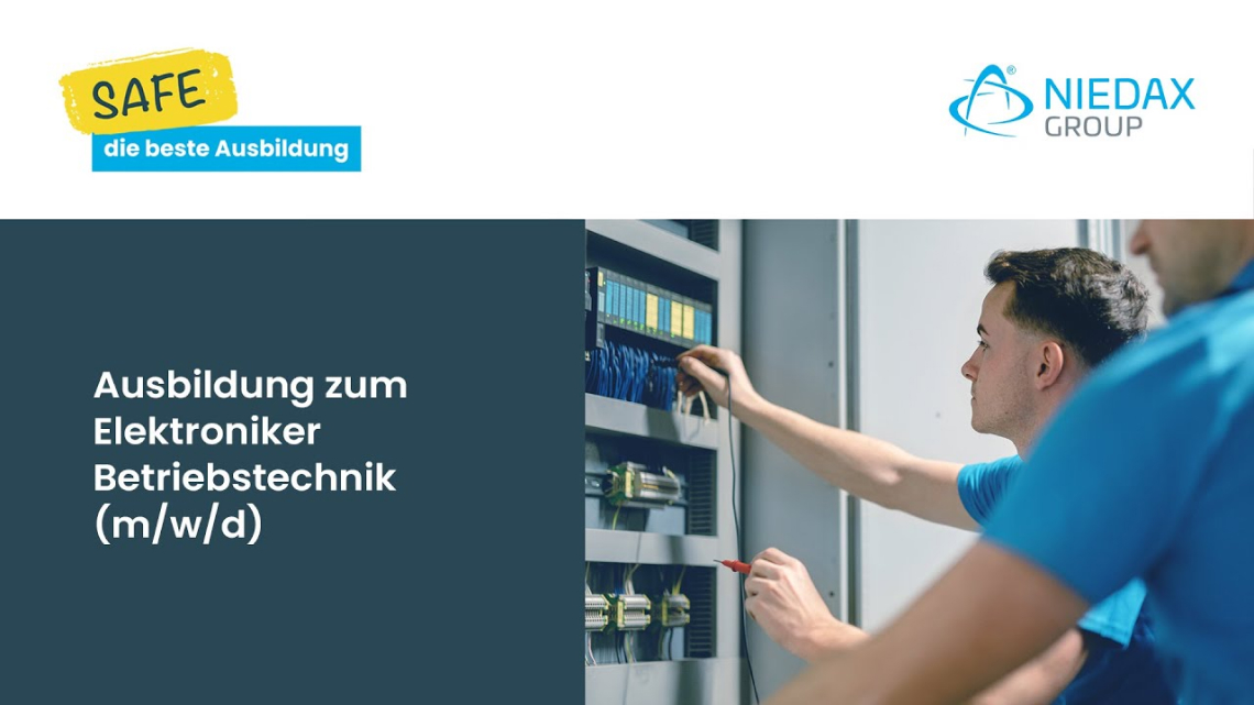 Safe die beste Ausbildung als Elektroniker Betriebstechnik (m/w/d) | Niedax Group